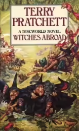 Корицата на Witches Abroad